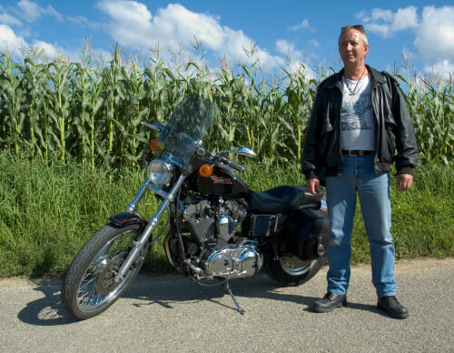 Patrick en moto